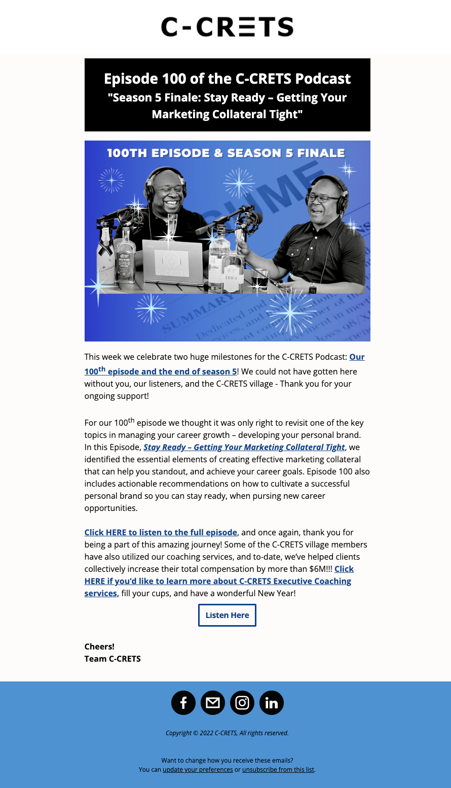 C-Crets newsletter