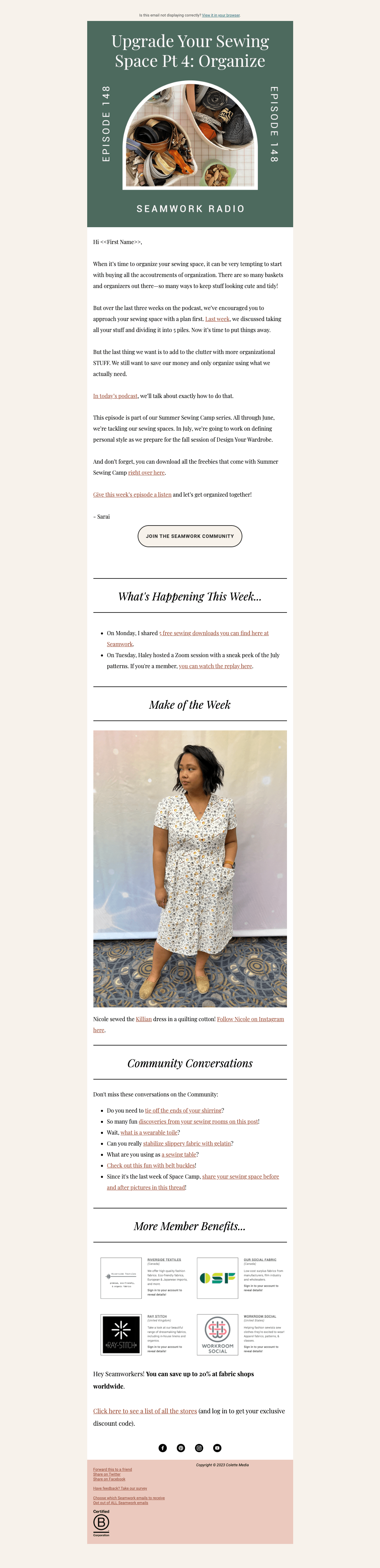 Seamwork Radio newsletter